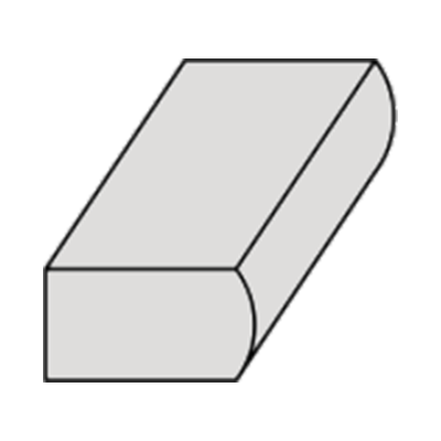 Rounded front edge