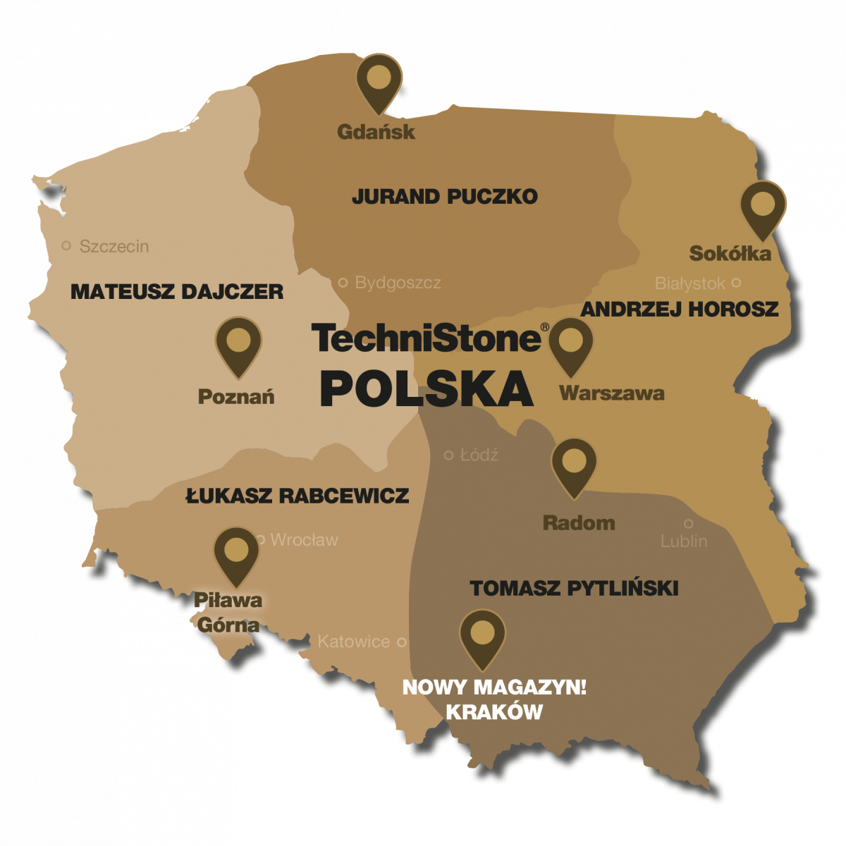 warehouses Technistone in Poland