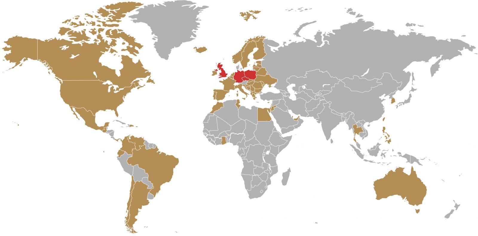 Mapa světa a Technistone